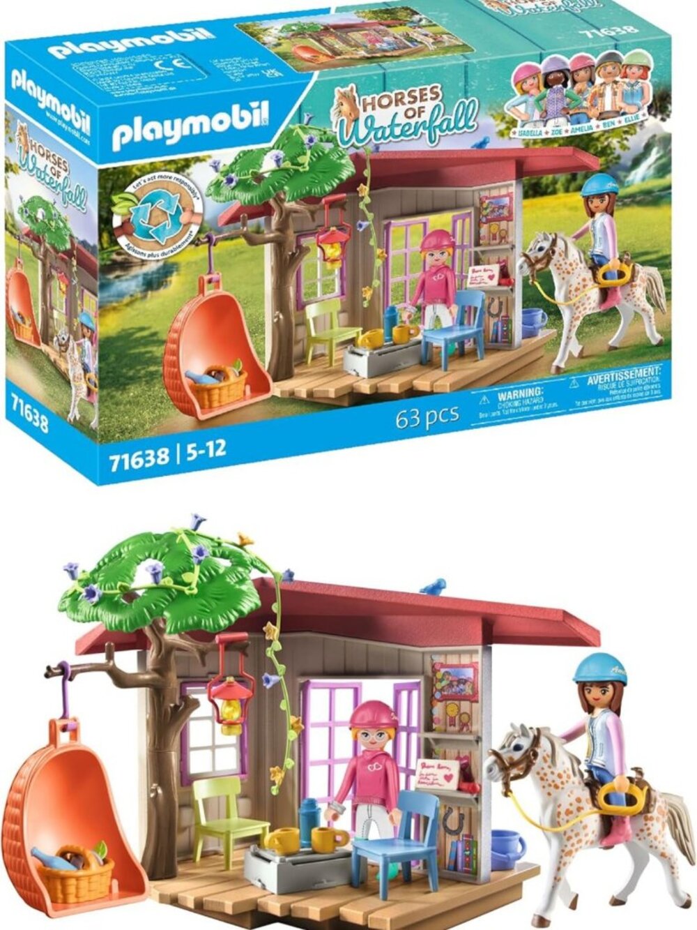 Relaxation Area Playset with Riders, Horse & Secret Supplies Corner - Ages 5